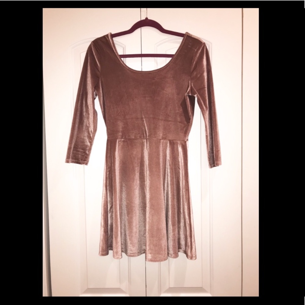 Blush Velvet Dress